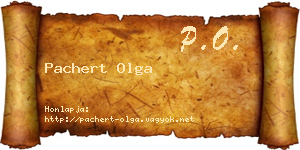 Pachert Olga névjegykártya